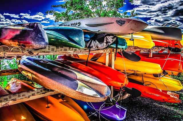 kayaks can be stored outside