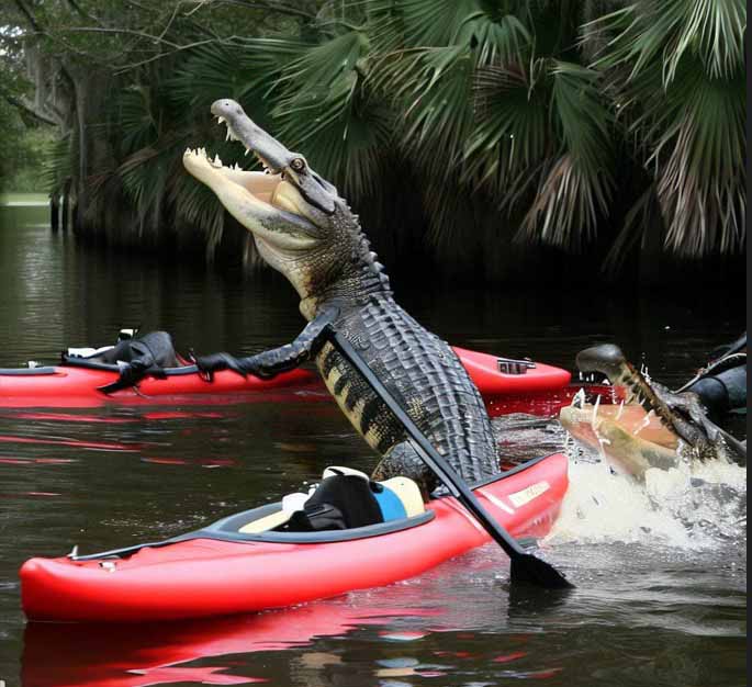will alligators attack kayaks?
